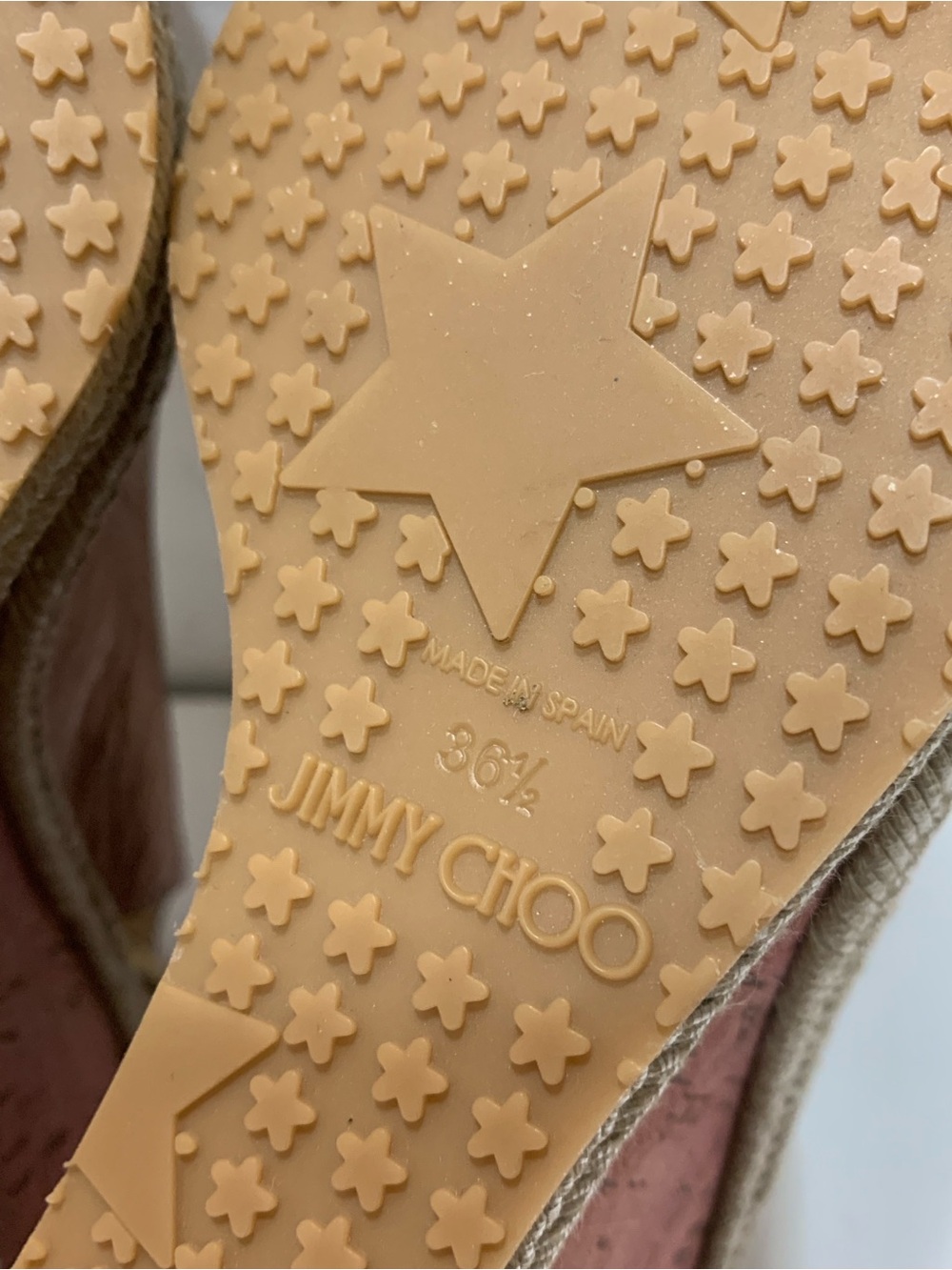 Jimmy Choo Metallic Bronze Peep-Toe Wedge Sandals - Picture 7 of 8